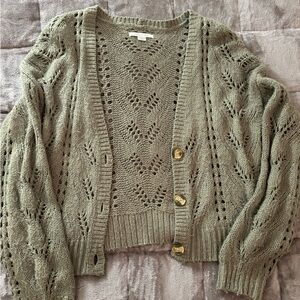 American Eagle Green Cardigan.